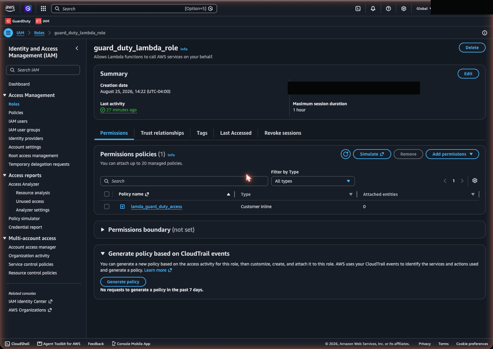 guard_duty_lambda_role IAM role summary